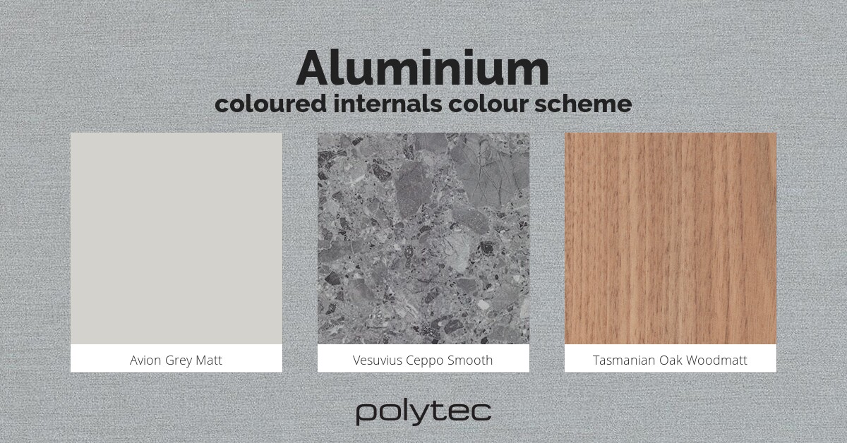 Aluminium - coloured internals colour scheme / Colour Collections / Polytec