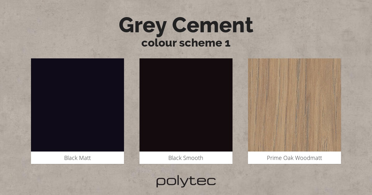 Grey Cement - colour scheme 1 / Colour Collections / Polytec