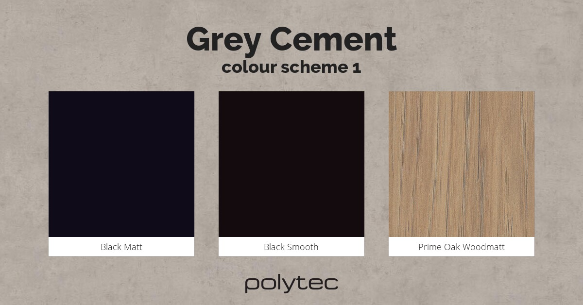Grey Cement colour scheme 1 / Colour Collections / Polytec