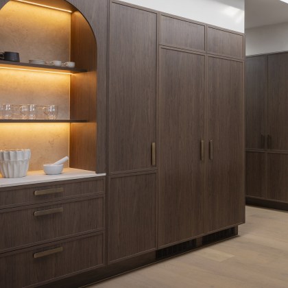 House 3 kitchen on The Block 2026, in Vista Door Design with Rubra Oak Woodmatt
