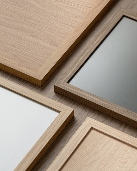 Vista Doors contrasting frame and insert combinations
