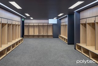 polytec COMMERCIAL & ARCHITECTURAL - Lockers in Natural Oak Ravine.