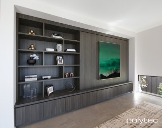 polytec STUDY & ENTERTAINMENT - Doors & Panels	 in Bottega Oak Woodmatt,  with Square Edge.