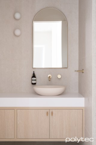 polytec BATHROOM - Vanity in Coastal Oak Woodmatt.