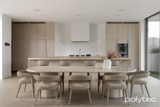polytec KITCHEN - Doors and panels in Soft Walnut Ravine.