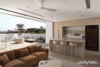 polytec KITCHEN - Doors and panels in Soft Walnut Ravine.