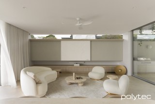 polytec STUDY & ENTERTAINMENT - Media unit in Soft Walnut Ravine.