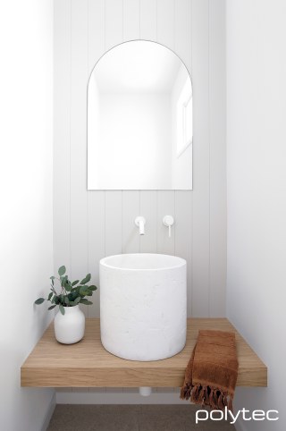 polytec BATHROOM - Benchtop in Boston Oak Woodmatt.