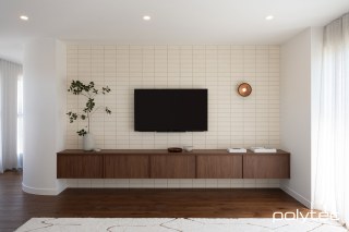 polytec STUDY & ENTERTAINMENT - Entertainment unit in Florentine Walnut Woodmatt.