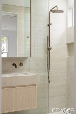 polytec BATHROOM - Vanity  in Sussex,  with Coastal Oak Woodmatt.