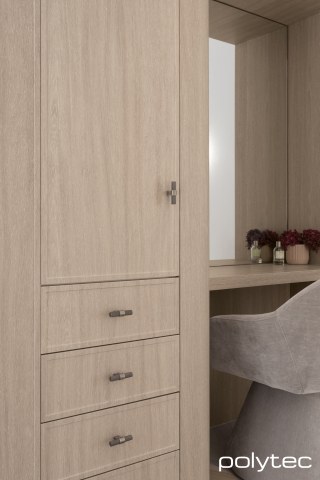 polytec WARDROBE - Doors and drawers in Sussex,  with Coastal Oak Woodmatt.