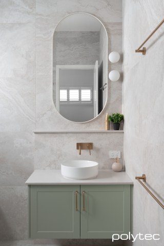 polytec BATHROOM - Doors in Cammeray,  with Oasis Smooth.