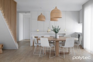 polytec KITCHEN - Thermolaminated Doors & Panels in Chifley,  and Blossom White Smooth.
