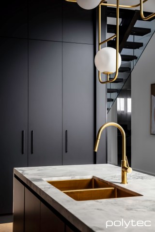 polytec KITCHEN - Doors in Black Ultramatt.