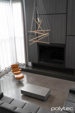 Polytec - Feature panels in Empire Oak Woodmatt.