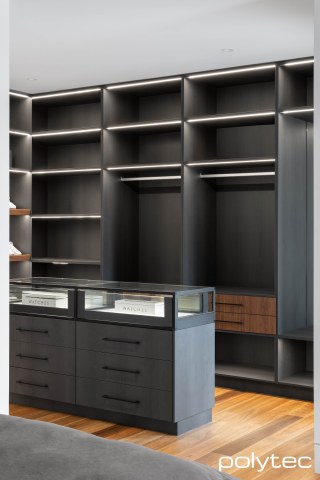 polytec WARDROBE - Wardrobe in Empire Oak Woodmatt,  and Florentine Walnut Woodmatt.