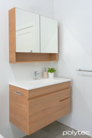 polytec BATHROOM - Vanity in Tasmanian Oak Woodmatt.