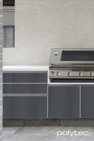 Polytec - ALFRESCO doors with Empire Oak Woodmatt.