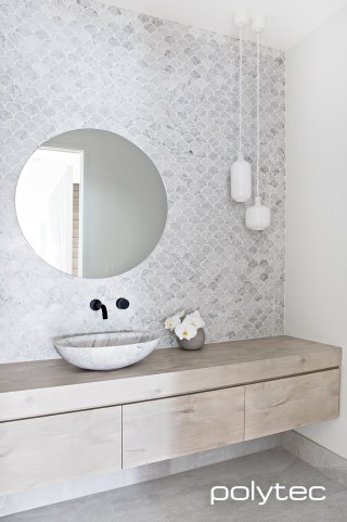 polytec BATHROOM - Vanity in Angora Oak Woodmatt.