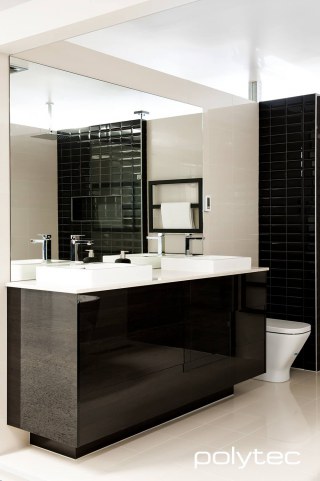 polytec BATHROOM - Vanity in Black Wenge Gloss.
