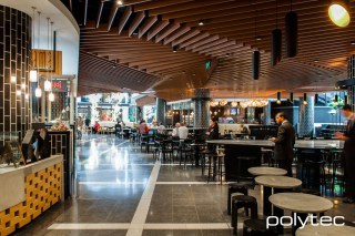 polytec COMMERCIAL & ARCHITECTURAL - Melamine Ceiling panels in European Walnut Matt.