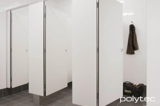 polytec COMMERCIAL & ARCHITECTURAL - COMPACT laminate partitions in Parchment Matt.