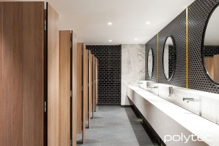 polytec COMMERCIAL & ARCHITECTURAL - Partitions in COMPACT Laminate in Natural Oak Ravine.