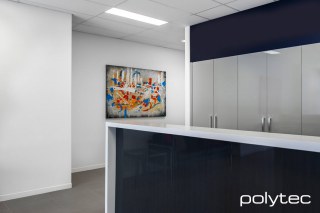 polytec COMMERCIAL & ARCHITECTURAL - CREATEC counter panel in Cavia Lini Gloss.