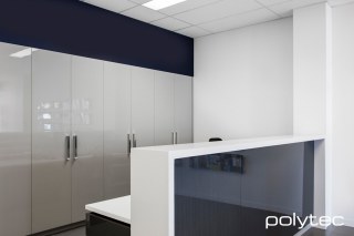 polytec COMMERCIAL & ARCHITECTURAL - CREATEC counter panel in Cavia Lini Gloss.