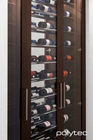 Polytec - Wine Cabinet in Jamaican Walnut Matt.