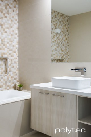 polytec BATHROOM - Vanity in in Bleached Walnut Legato.