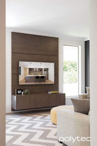 Polytec - MELAMINE entertainment unit in Artisan Oak Matt.