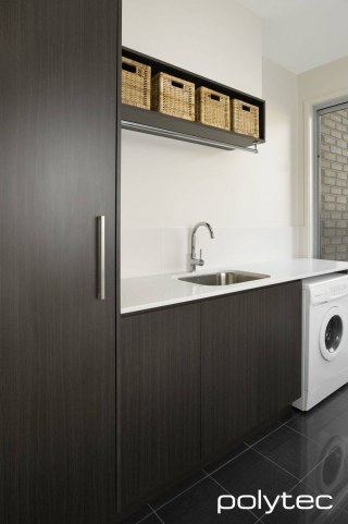 Polytec - Melamine doors in Shannon Oak Matt.