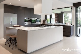 Polytec - Melamine island bench panels in Gesso Lini Matt.