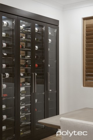 polytec STUDY & ENTERTAINMENT - Melamine door frames in Black Wenge Matt.