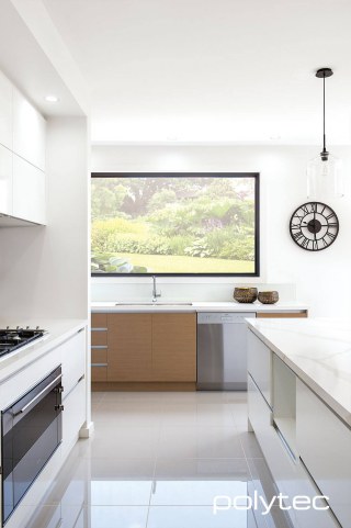 Polytec - MELAMINE doors and panels in Classic White Sheen.