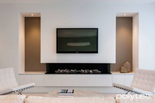 polytec MELAMINE - Melamine entertainment unit in Classic White Matt.