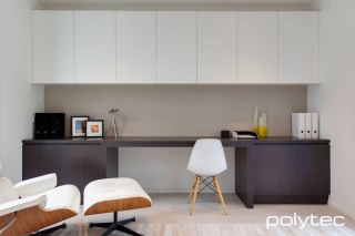 polytec STUDY & ENTERTAINMENT - Desk doors & panels in Shannon Oak Matt.