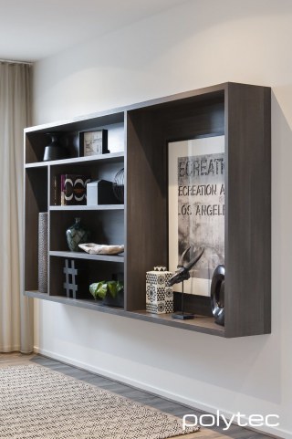 polytec STUDY & ENTERTAINMENT - Shelving in Cafe Oak Ravine.
