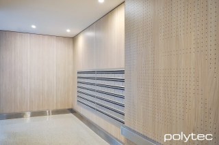 Polytec - RAVINE panels in Soft Walnut Ravine.