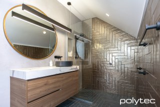 polytec BATHROOM - Vanity in Tasmanian Oak Woodmatt.