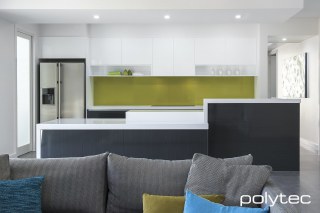 Polytec - Thermolaminated Manchester doors in Ultra White Gloss.