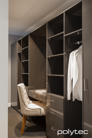polytec WARDROBE - Wardrobe in Truffle Lini Sheen.