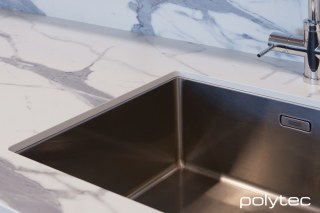 polytec XENOLITH - Xenolith in Calacutta Grey Smooth.