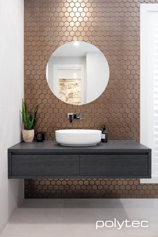 polytec BATHROOM - Vanity in Estella Oak Woodmatt.