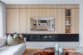polytec STUDY & ENTERTAINMENT - Cabinetry in Casentino Beech Woodmatt.