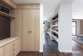 polytec WARDROBE - Cabinetry in Casentino Beech Woodmatt.