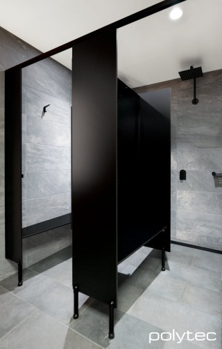 polytec COMPACT LAMINATE - Partitions in Black Matt.