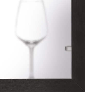 Frosted glass insert