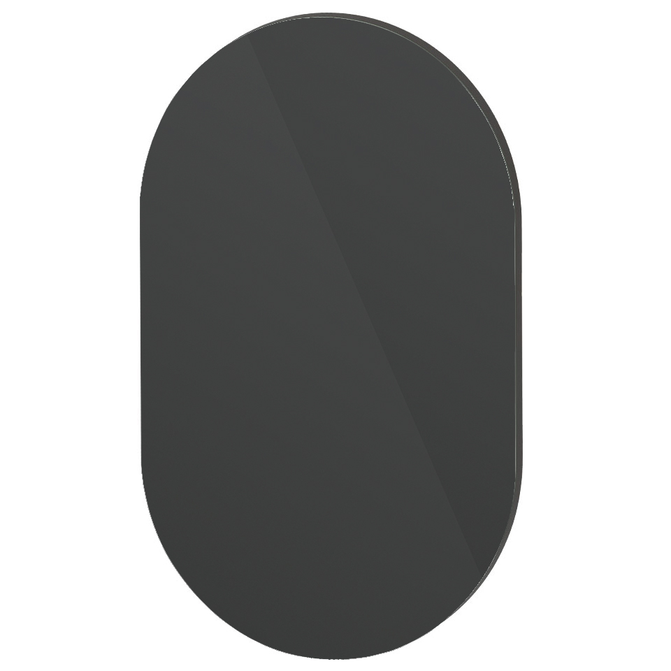 Oblong Shaped Mirror Panel with Smokey Grey Mirror front